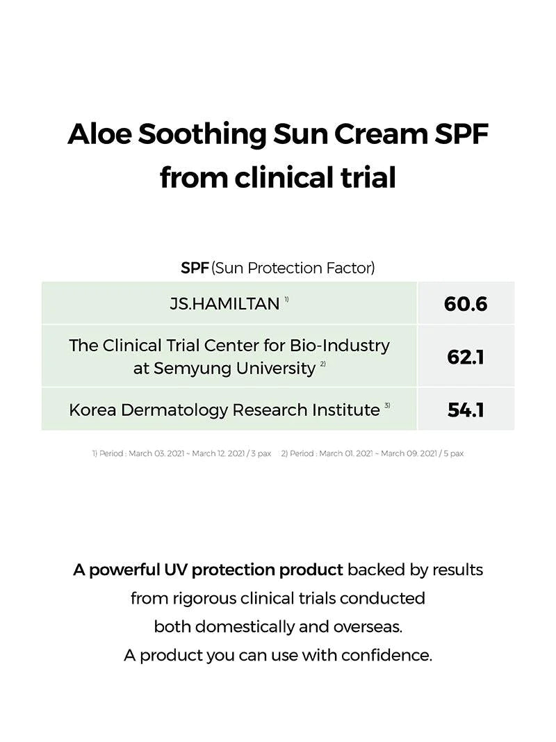 Aloe Soothing Sun Cream SPF50+/ PA+++ 50ml